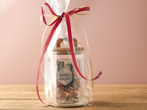 CADEAU CELLOFAAN POTJE & CHOCOLADE